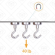 4-Pack Magnetic Hooks, $10
